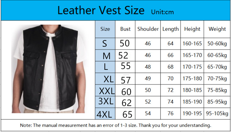 Áo vest Da Cổ Đứng Màu Trơn Phong Cách punk Mô Tô Harley locomotive