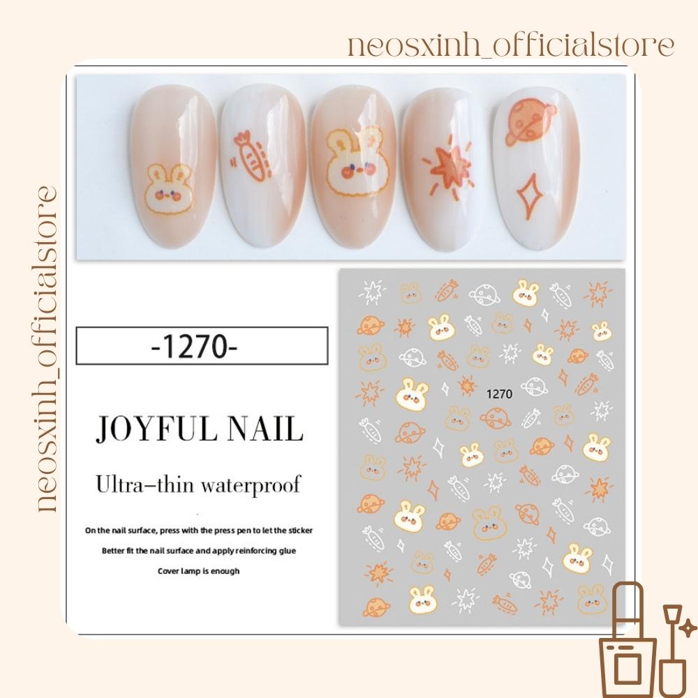 Sticker Dán Móng Tay Lotso Joyful Nail 6 Mẫu Mỏng Chống Nước - Hình Dán Móng - Neosxinh Nails