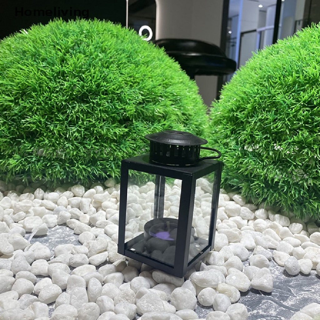 Lồng Kính Đựng Nến Bằng Sắt Treo Trang Trí Nhà Cửa