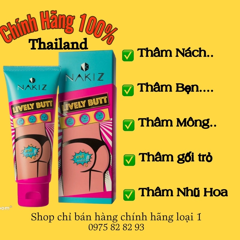 NAKIZ kem xử lý thâm vùng MÔNG/ BẸN/NHỦ HOA/ LƯNG/ NÁCH/ CÙI CHỎ/ ĐẦU GỐI