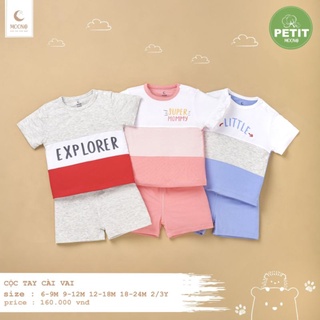 Moon - Bộ cộc cài vai petit Moon cho bé 6m-3y
