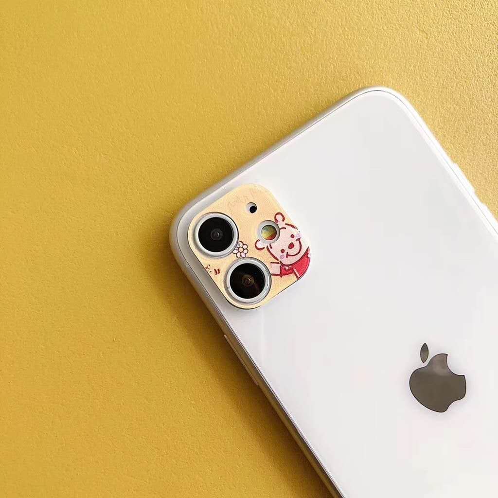 Hoạt Hình Miếng Dán Bảo Vệ Ống Kính Máy Ảnh Họa Tiết Gấu Pooh Cho Iphone 11 I11