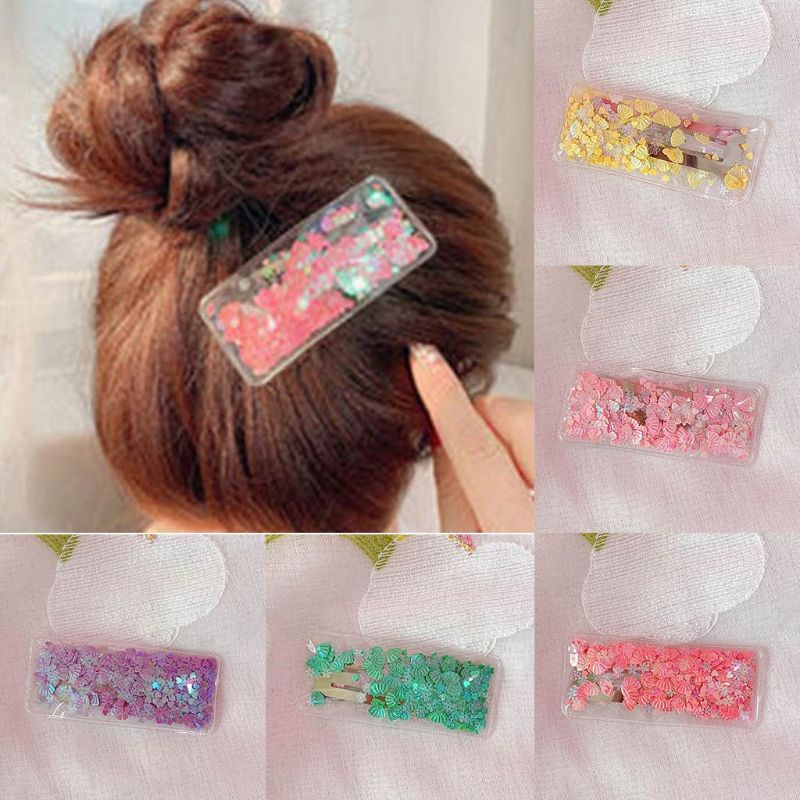 Kẹp Tóc Hình Vỏ Sò Trong Suốt Lấp Lánh Cho Bé Gái YOUYO