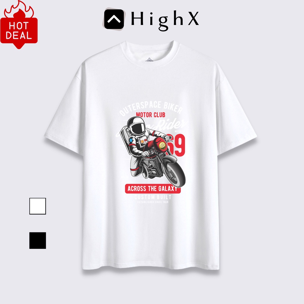 Áo Phông Nam Thể Thao Tay Ngắn Form Basic Cơ Bản HighX Hình Lá A02-Đen