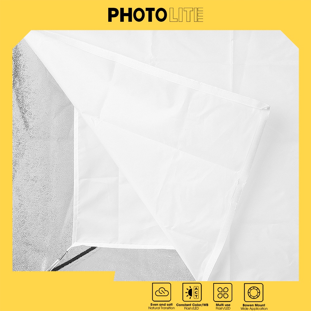 Softbox tản sáng chữ nhật 60x90 cm Photolite PA037 làm mềm ánh sang đèn Flash/Led