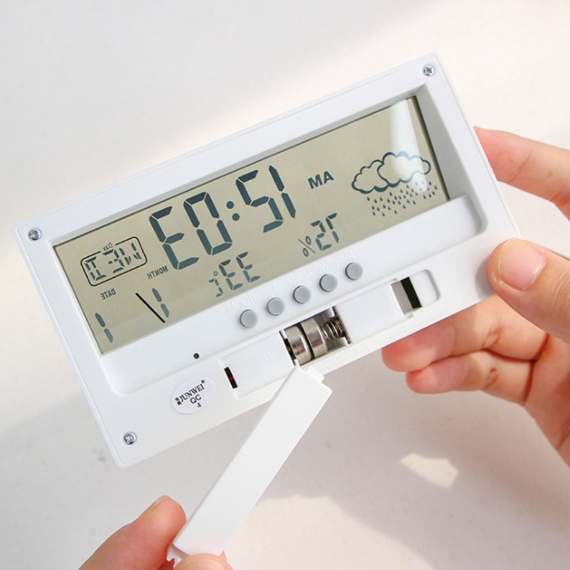 Đồng hồ điện tử treo tường có chức năng đo nhiệt độ và độ ẩm
