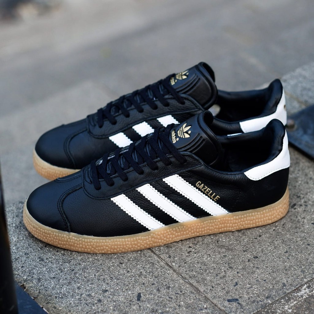 Giày Thể Thao Adidas Gazelle Bằng Da Màu Trắng / Đen