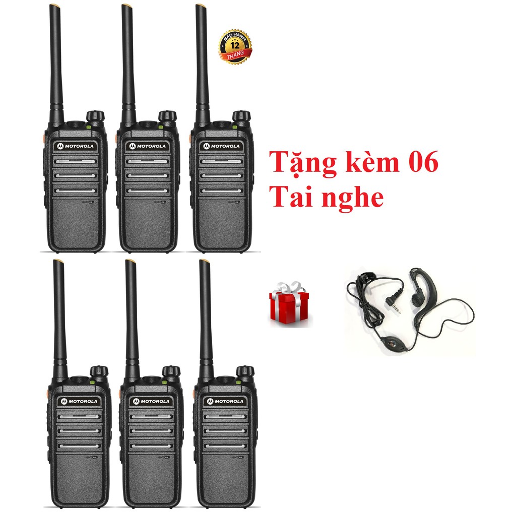 Bộ 6 Bộ Đàm Chất Lượng Cao Motorola CP102 (Siêu bền, âm thanh trong trẻo, Cự ly liên lạc xa)