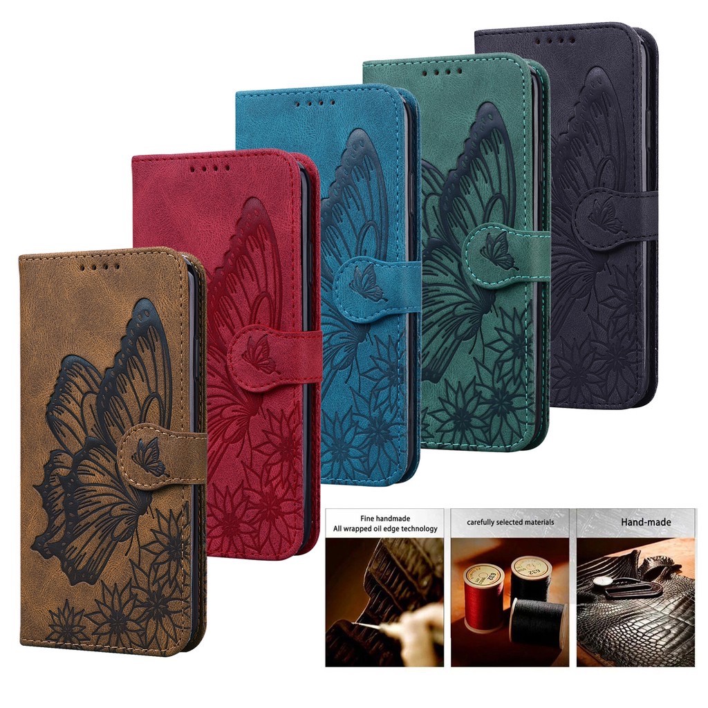 Flip Case Xiaomi Mi 11 Poco F3 X3 Pro X3 Nfc Retro Butterfly PU Leather Wallet Flip Cover Soft Card Slot Phone Case