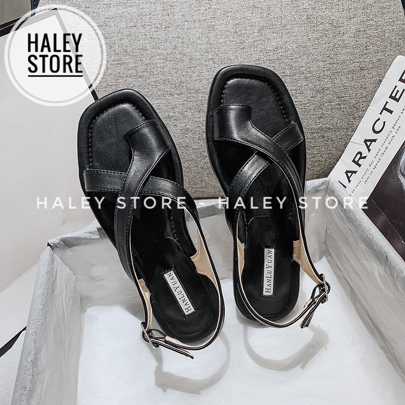 Giày sandal bệt nữ quai chéo xỏ ngón đi chơi đi học đi làm đi du lịch HALEY STORE