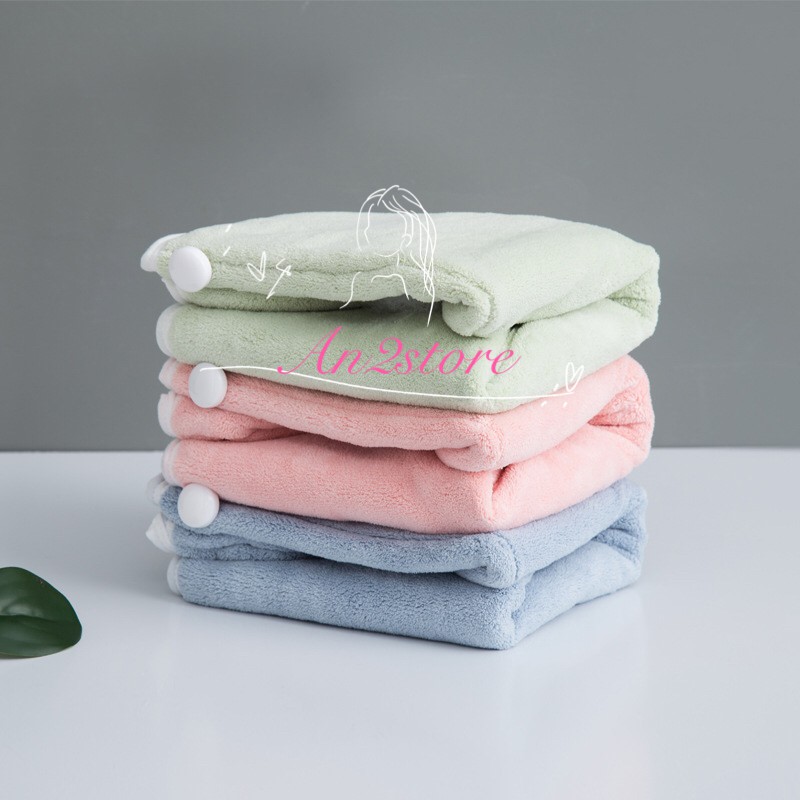 Khăn quấn khô tóc SIÊU THẤM - khăn lau đầu khăn ủ tóc khô siêu nhanh - loại dày