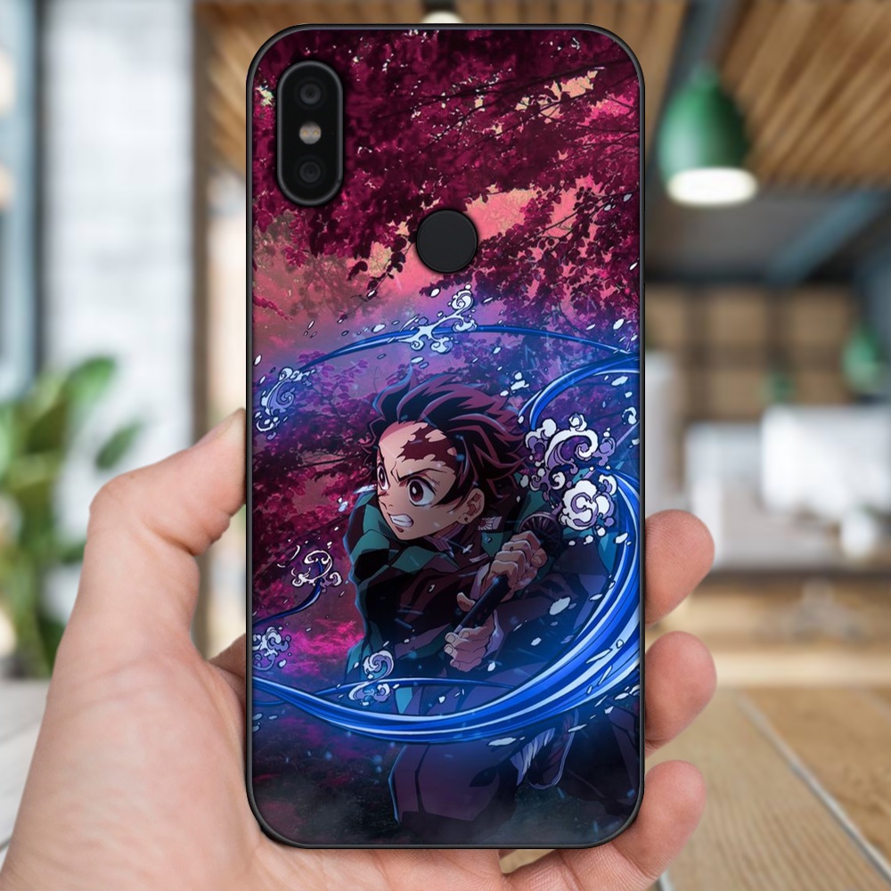 Ốp lưng Xiaomi Redmi S2 viền đen in hình Tanjiro Kimetsu No Yaiba
