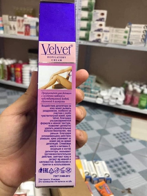 Kem Tẩy Lông Velvet Nga 100ml Chính Hãng - Kem tẩy lông an toàn cho cả da nhạy cảm, không gây đau rát