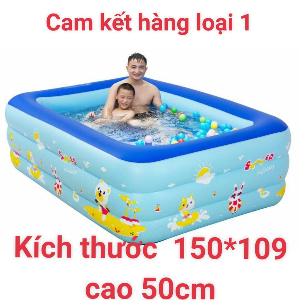 (phuchiu2402) Giá sỉ bể bơi 1M5 3 tầng loại dày giá sỉ 200k - BÁN GÓP TẠI Q7