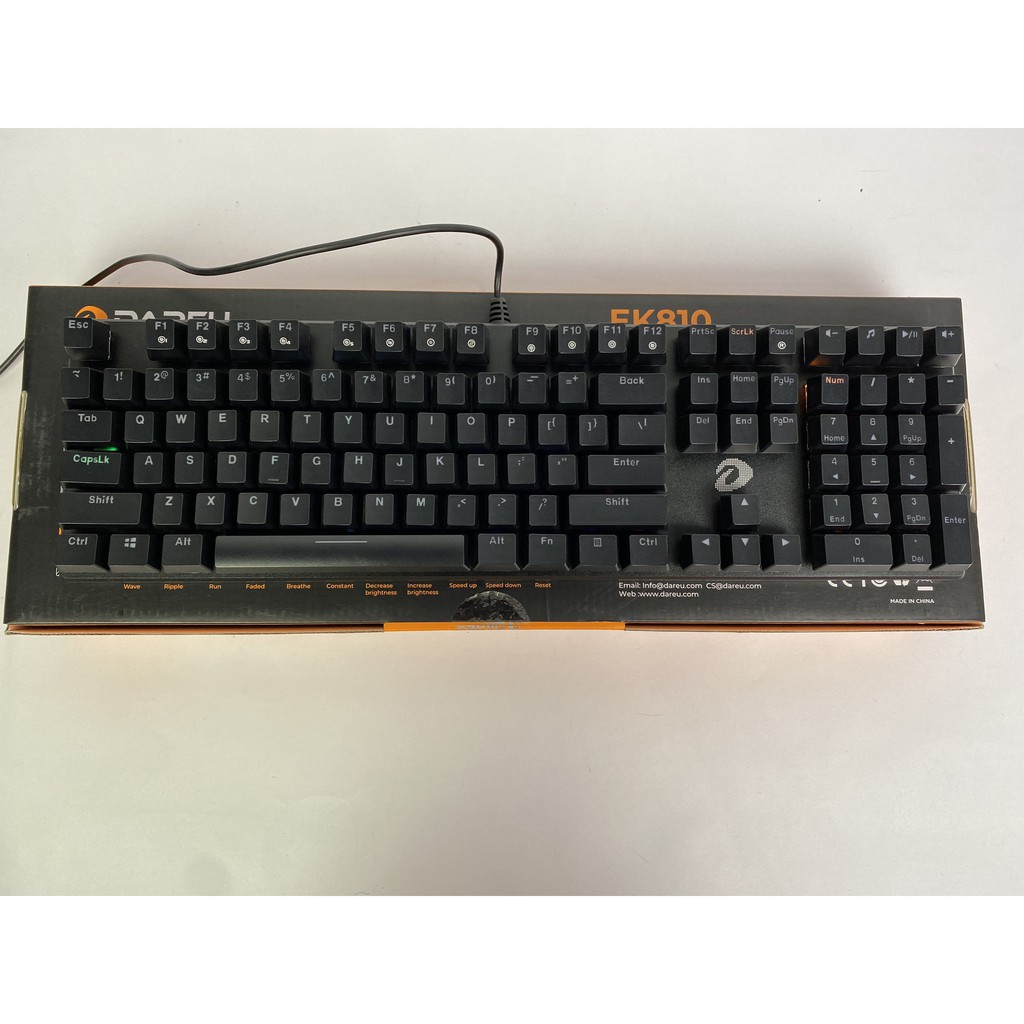 Bàn phím cơ gaming EK810 Black, brown- blue switch có Led PC Gaming chính hãng Dareu bảo hành 24 tháng