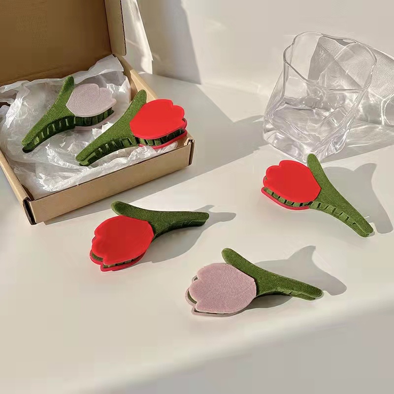 Kẹp tóc càng cua hình hoa tulip