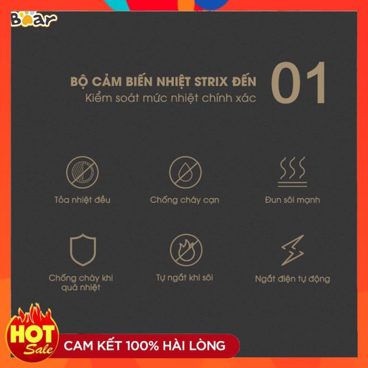 Ấm Siêu Tốc 1.5 Lít Bear ZDH-B15T1_Sôi Nhanh_Chính Hãng Bảo Hành 18 Tháng