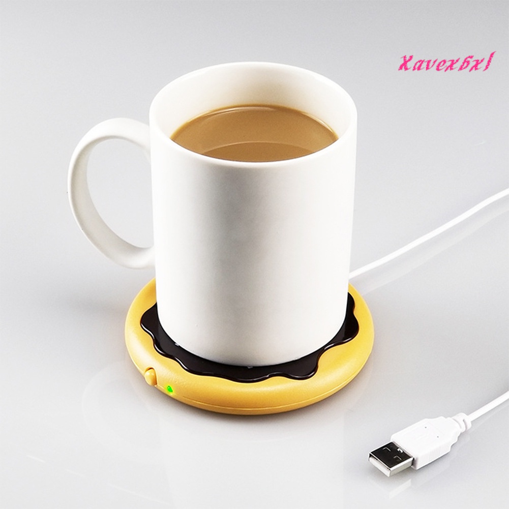 Đế Lót Ly Giữ Nhiệt Hình Bánh Donut Dễ Thương Sạc USB