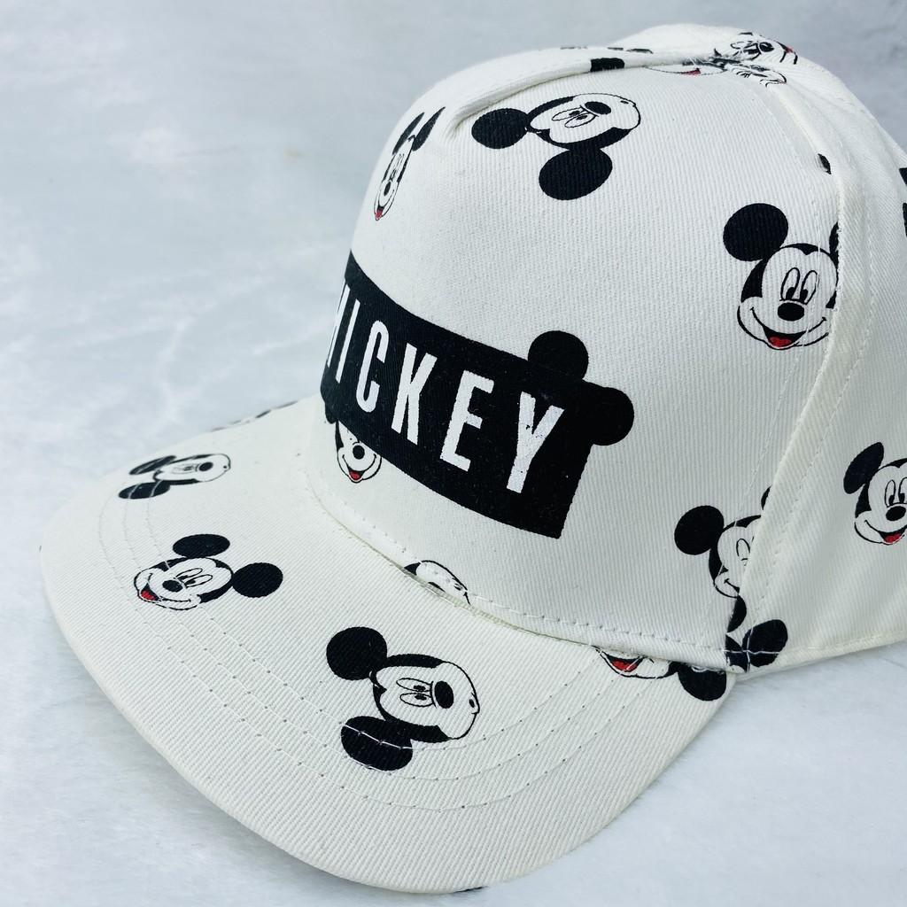 Mũ cho bé trai phong cách hiphop, mickey trắng siêu đáng yêu