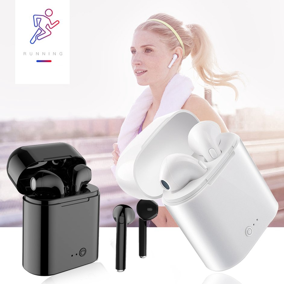 Tai Nghe Không Dây kết nối Bluetooth Sẵn i7 (đen)