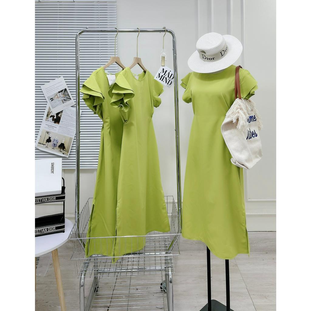 Váy thô tay bèo dáng xuông đan lưng về xinh lắm DN55