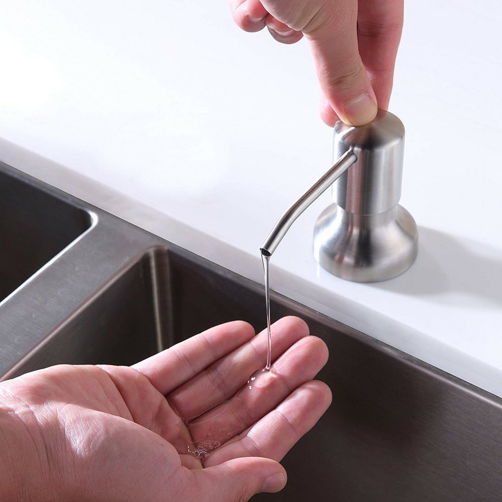 Bộ vòi bơm, hút nước rửa chén gắn bồn rửa, Bơm hút dầu rửa bát với ống dẫn silicon dài 1,2m giúp gian bếp sang trọng