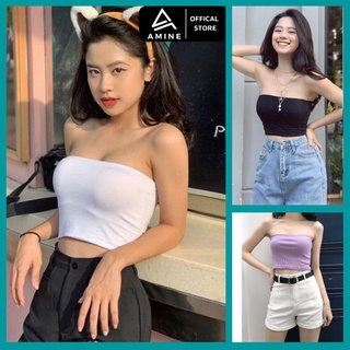 Áo quây ngực, Áo quây Croptop nữ dáng ôm trơn không dây M01