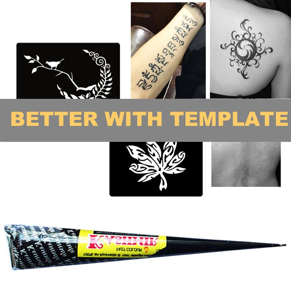 1Pc Black Instant Henna Cones Temporary Tattoo Body Black Tattoo Indian Henna Hannah R2W0