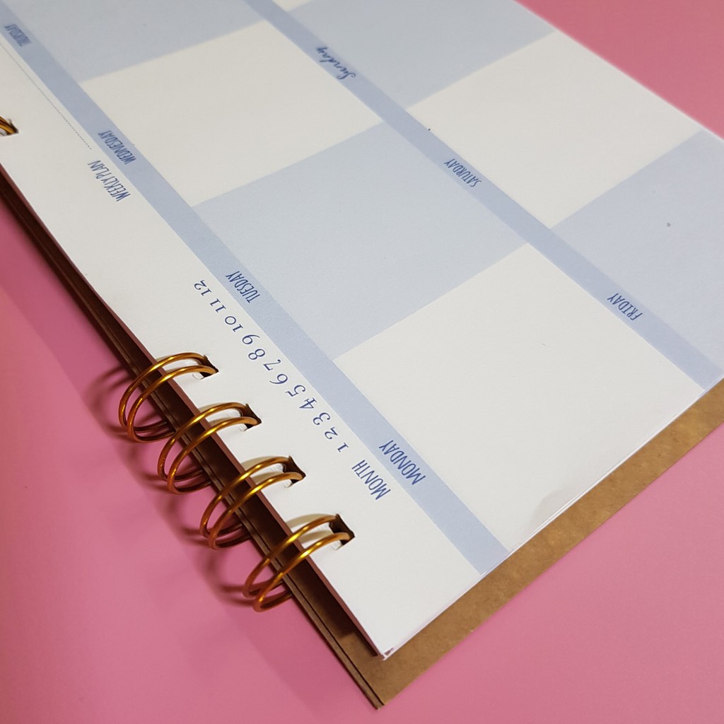 Sổ kế hoạch để bàn Weekly Planner, sổ kế hoạch WIK-LM62- Blueangel