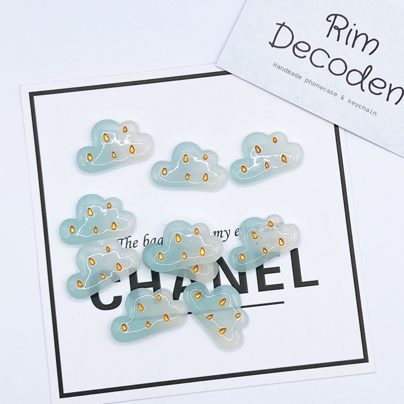 Charm đám mây, mặt trời, mặt trăng, dùng trong trang trí ốp lưng điện thoại, tủ lạnh, chai nước