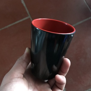 Combo 10 Cốc phíp đỏ đen nhà hàng