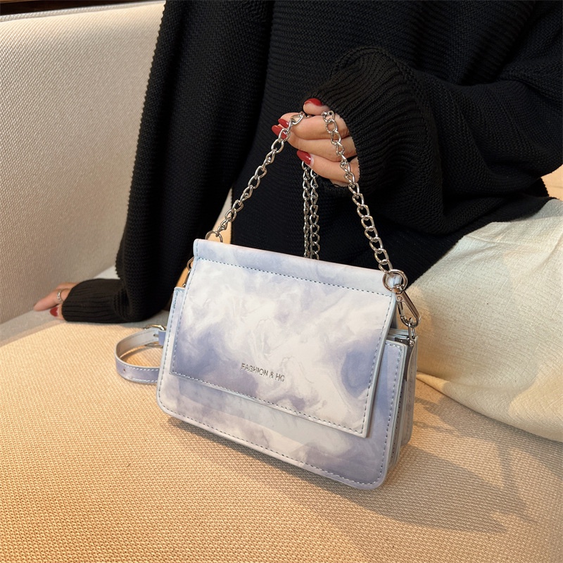 Túi Đeo Vai Hình Vuông Cỡ Nhỏ Màu gradient Phối Dây Xích Thời Trang Cho Nữ