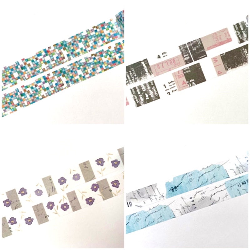 (Chiết) 4 mẫu băng dính washi tape Yohaku limited edition