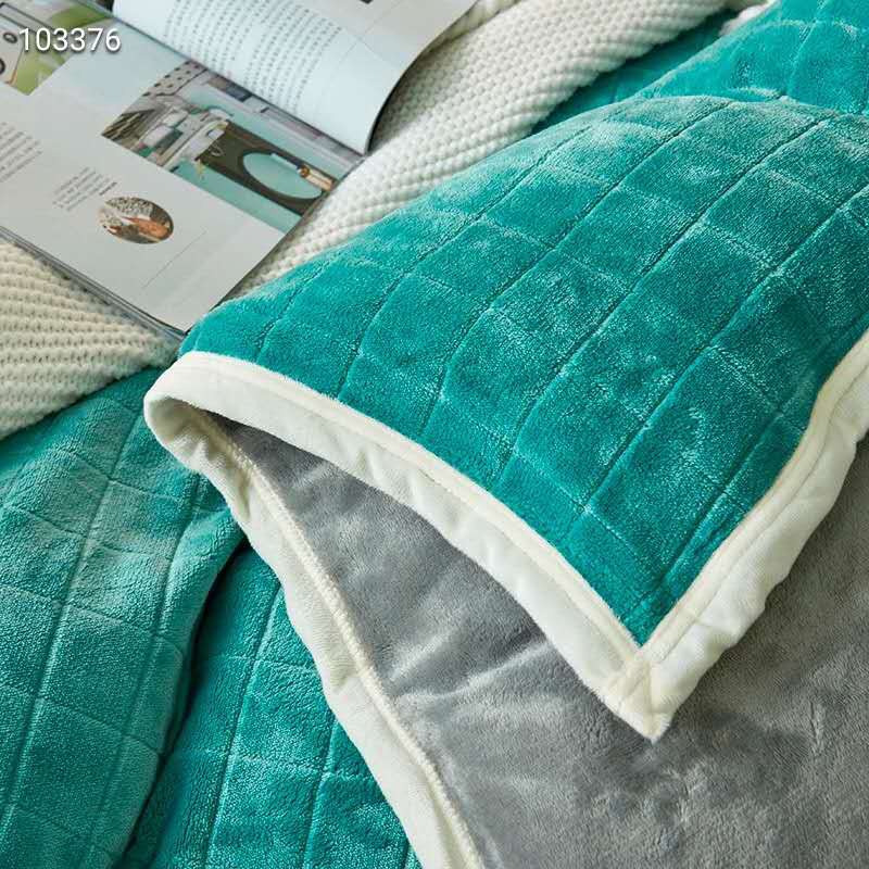 Bộ chăn ga gối nỉ nhung tăm cao cấp phối màu  sang chảnh, đủ siz 1m6 x 2m , 1m8 x 2m , 2m x 2m2 - loại 1