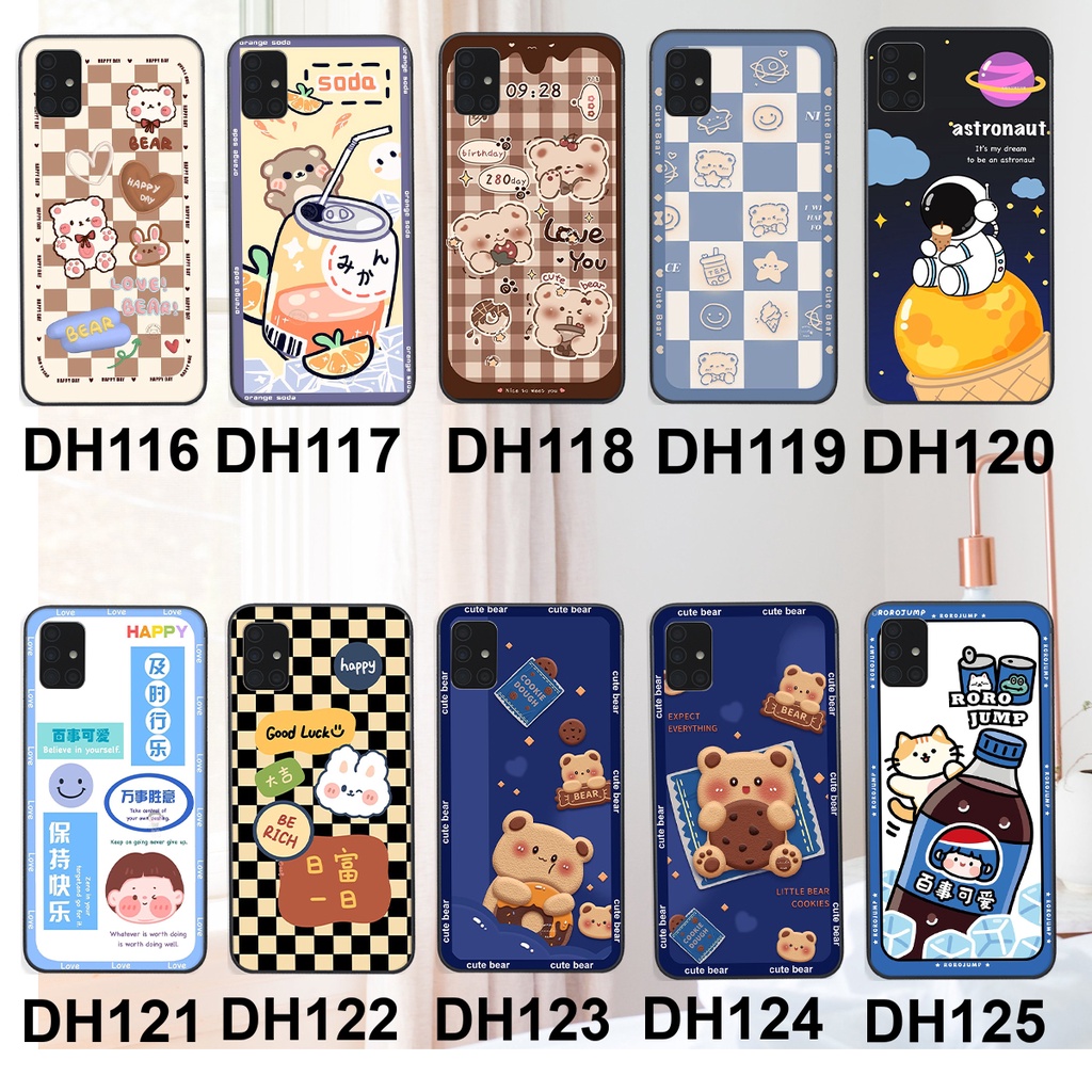 Ốp lưng Samsung A31 / A51 / A71 in hình 3D GẤU cute be@r, soda, happy day cực hot ,thời thượng