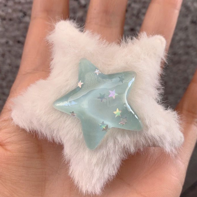 Kẹp Tóc Hình Ngôi Sao Năm Cánh Đính Kim Tuyến Lấp Lánh Nhiều Màu Sắc Cho Bé Biểu Diễn