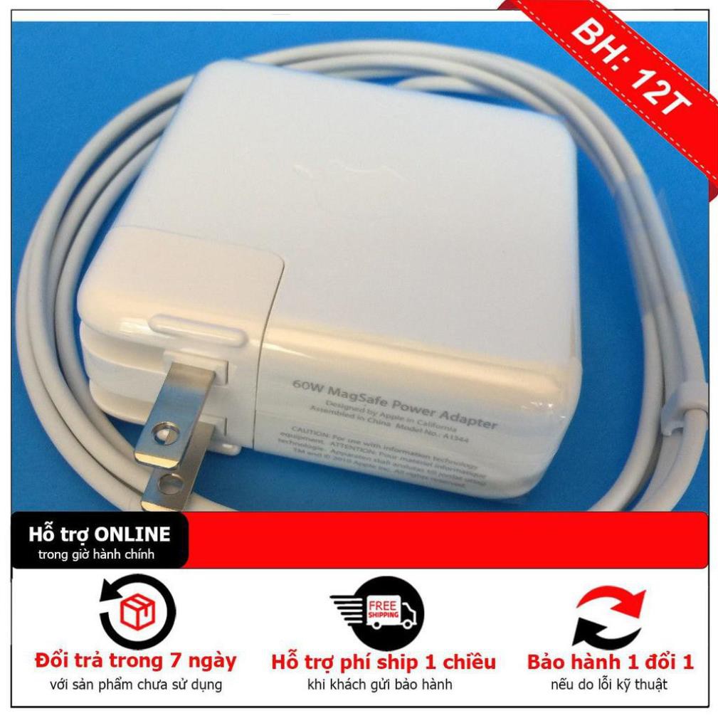 [BH12TH] CỤC SẠC ZIN DÙNG CHO MACBOOK PRO 13 13" 2009 2010 2011 2012 60W MS1 MAGSAFE 1