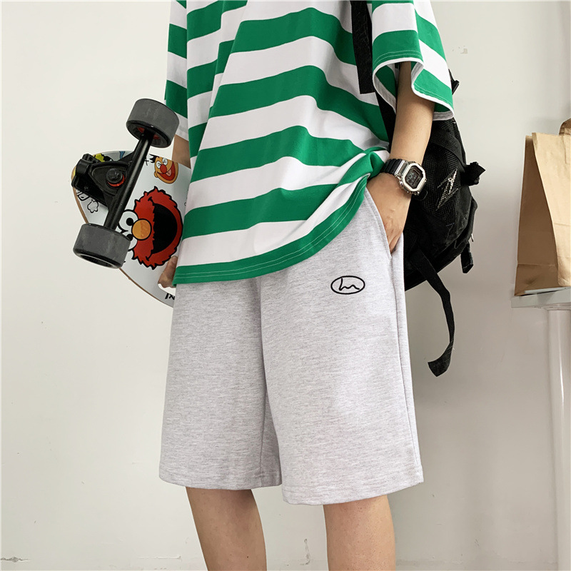 Summer Casual Shorts Men's New Loose Trendy Japanese Style Pants Hong Kong Style Student Track Pants
