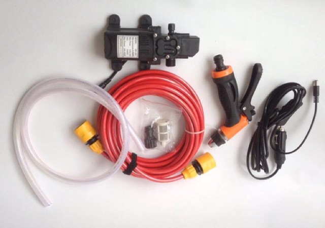 Bộ máy bơm rửa xe tăng áp lực nước mini