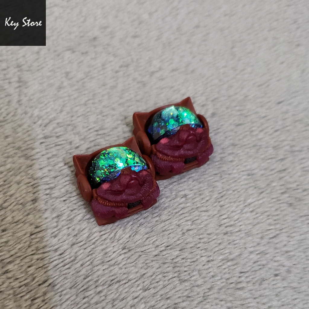 Nút bàn phím cơ artisan keycap sirius màu nâu hồng