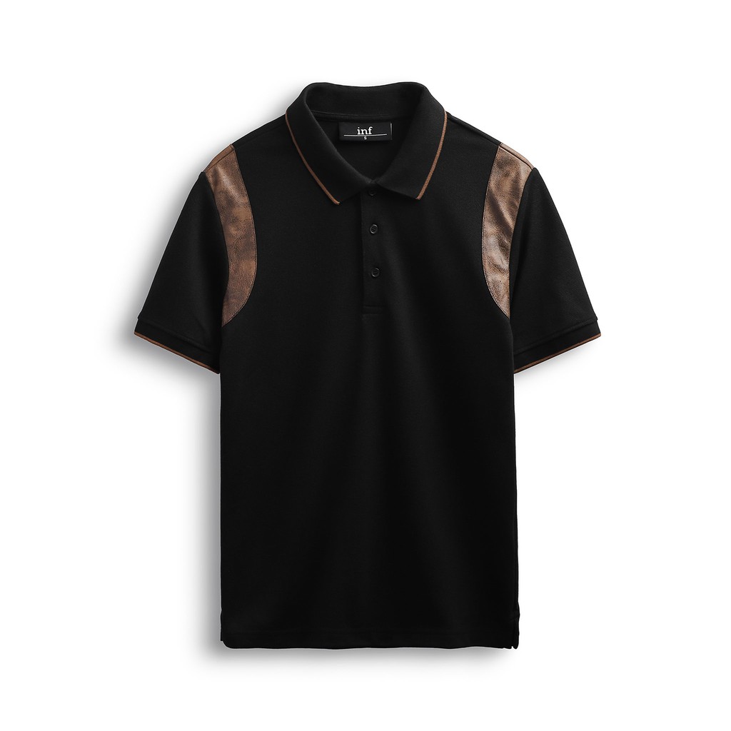 Áo Thun Polo Nam Có Cổ Mix Viền Da Tay Ngắn Vải Cotton Cap Cấp INF PL002691 SOMEHOW | BigBuy360 - bigbuy360.vn