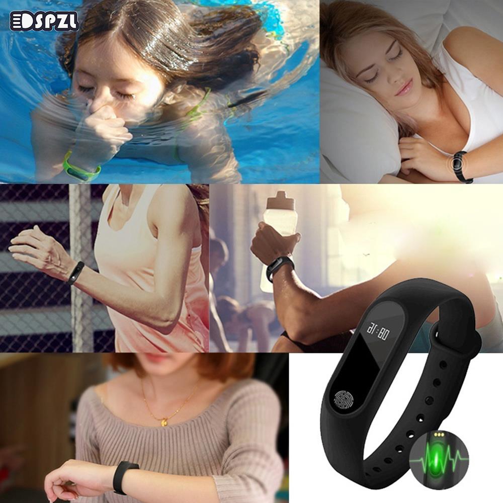 ISO Bluetooth Wristband M2 Smart Wristband DC 5V Sport Wrist Band Time Display Blood Pressure Monitor Fashion