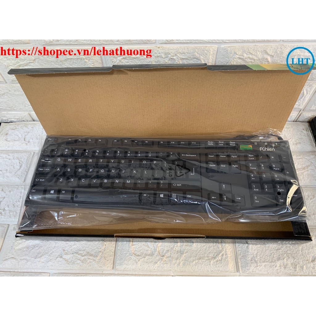 Bàn phím rời có dây kết nối qua cổng USB Fuhlen L411 dùng cho máy tính bàn PC - Laptop