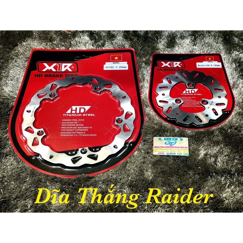 Đĩa X1R Trước Sau Satria/Raider Chính Hãng X1R