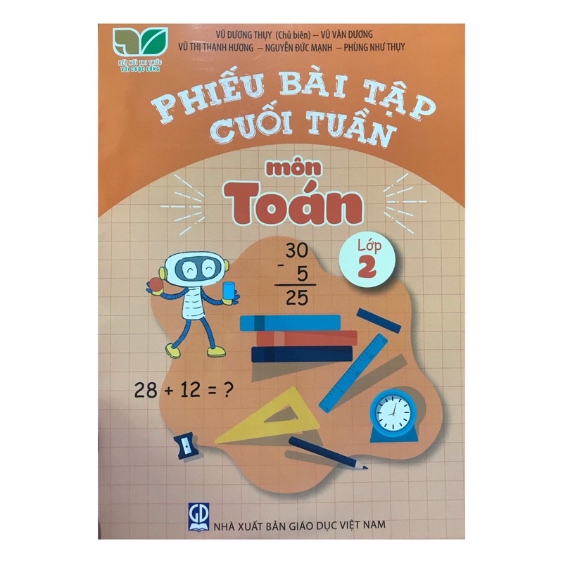 COMBO PHIẾU BÀI TẬP TOÁN & TV LỚP 2 KẾT NỐI