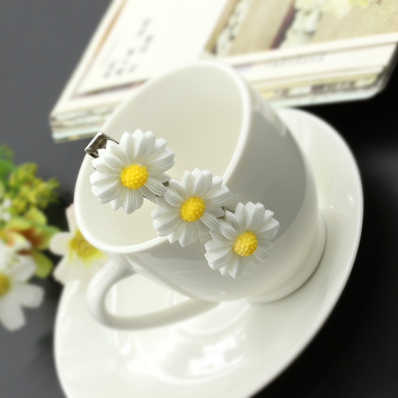 [Ảnh thật - Ke05] Kẹp tóc hoa cúc thời trang