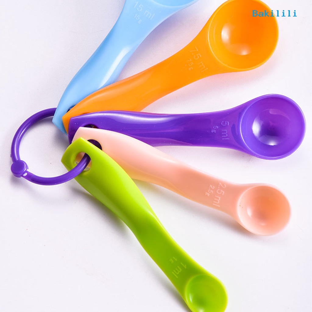 Bộ 5 Muỗng Đo Lường 2 Món 1 / 2.5 / 5 / 7.5 / 15g / ml Chuyên Dụng Cho Nhà Bếp