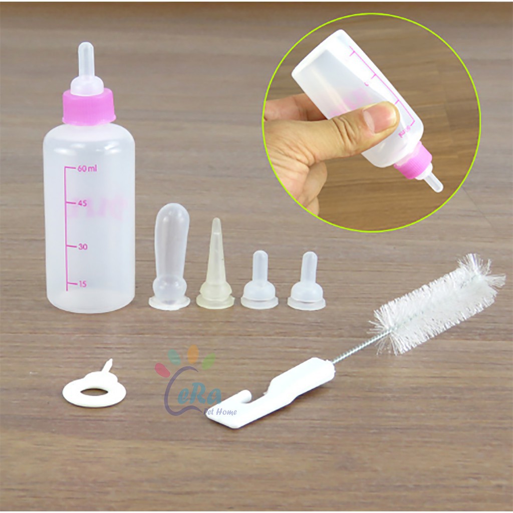 (Hàng có sẵn) Bình sữa 50ml cho mèo con/ cún con chất liệu silicone