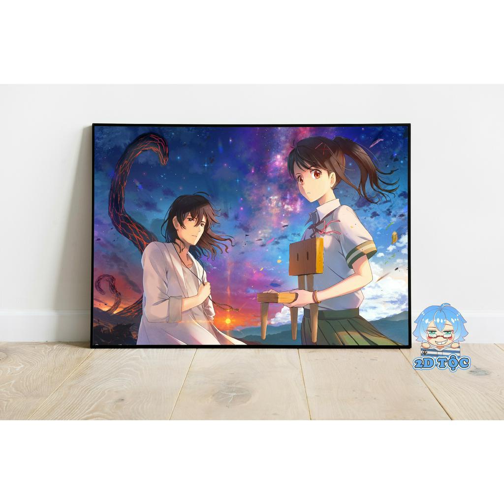 TRANH POSTER A3 Anime Manga Khóa chặt cửa nào Suzume Suzume no Tojimari (2) CHẤT LIỆU GIẤY CAO CẤP - 2D Tộc Shop