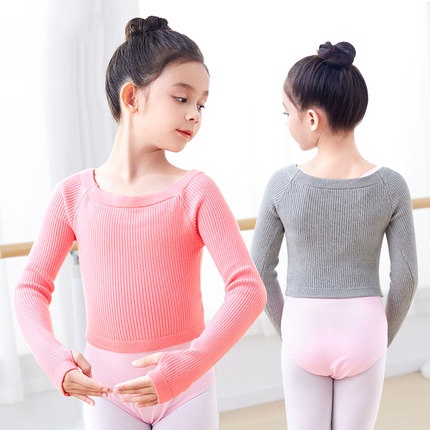 Áo sweater Dệt Kim Tay Dài Mềm Mại Co Giãn Dành Cho Bé Gái